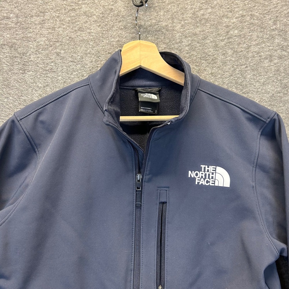 The North Face Mens WindWall Softshell Jacket Navy Blue Full Zip Small